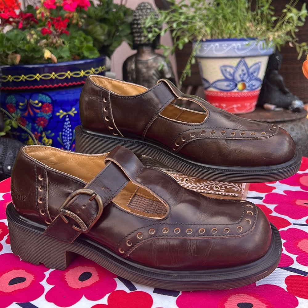 Dr. Martens Brown Leather Flats - Picture 10 of 16